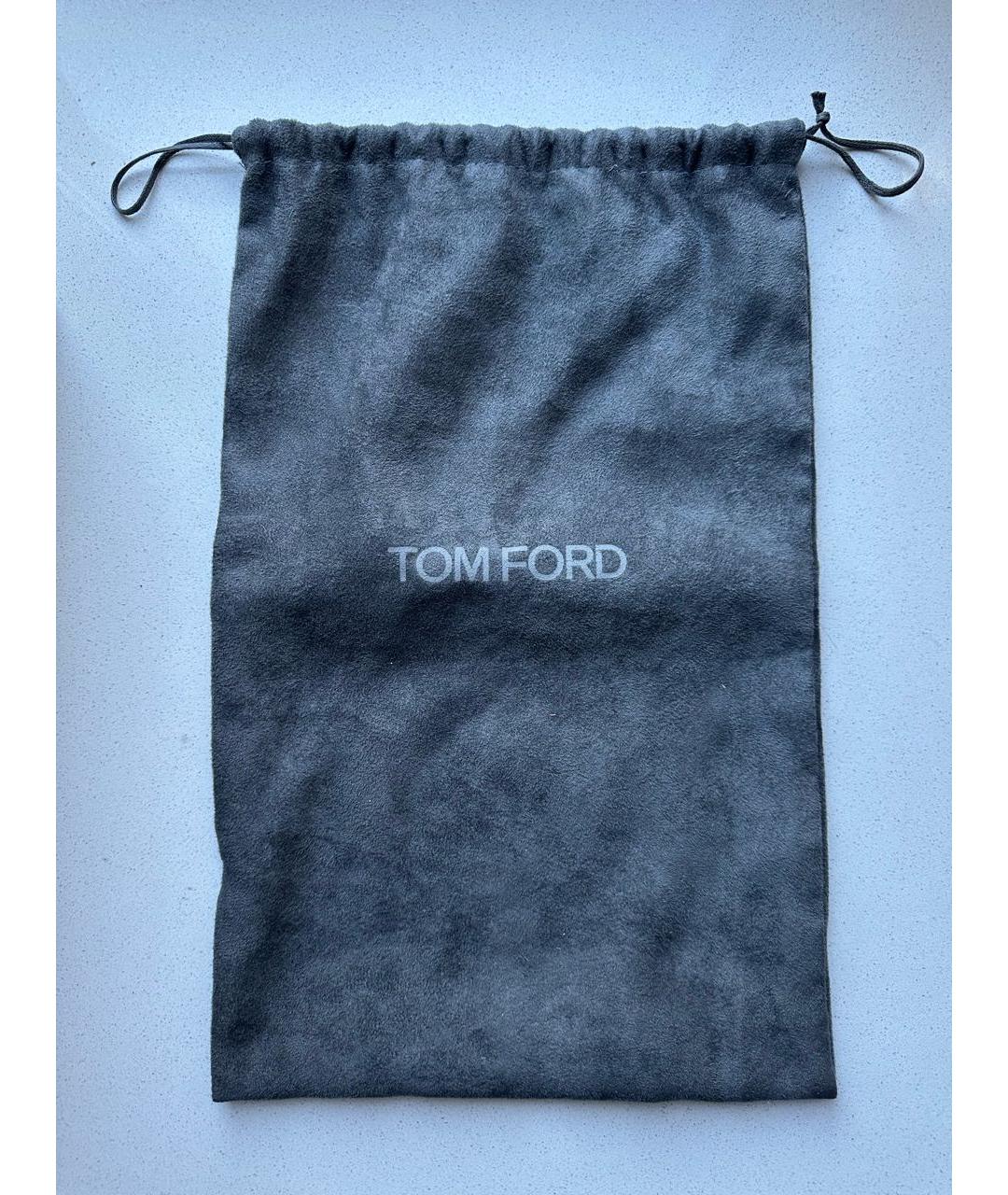TOM FORD Антрацитовые босоножки из экзотической кожи, фото 6