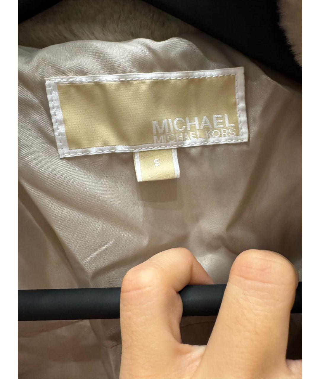 MICHAEL KORS Бежевая полиэстеровая куртка, фото 5