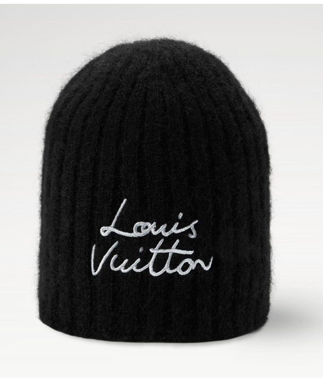 LOUIS VUITTON Черная шапка, фото 5