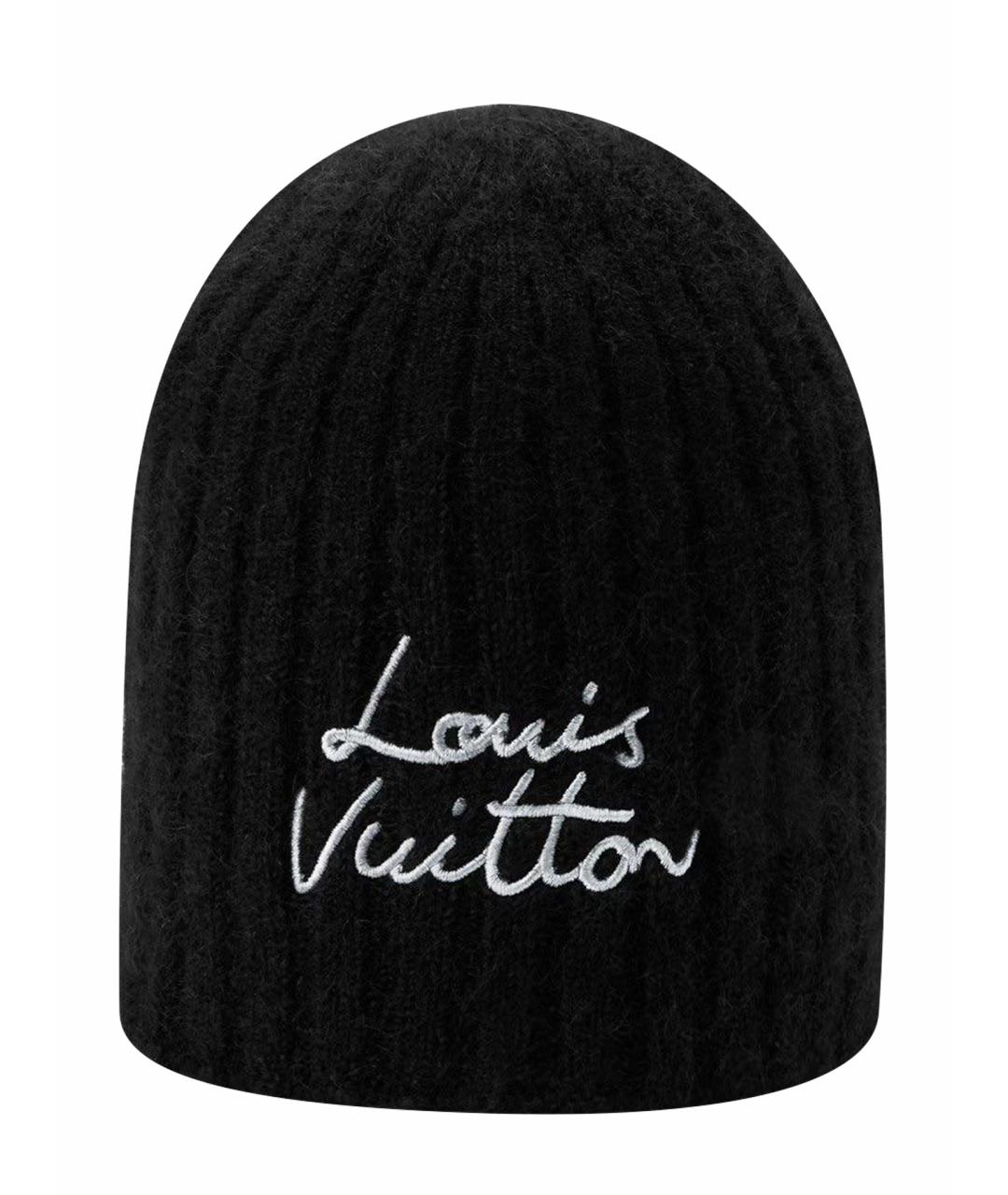 LOUIS VUITTON Черная шапка, фото 1