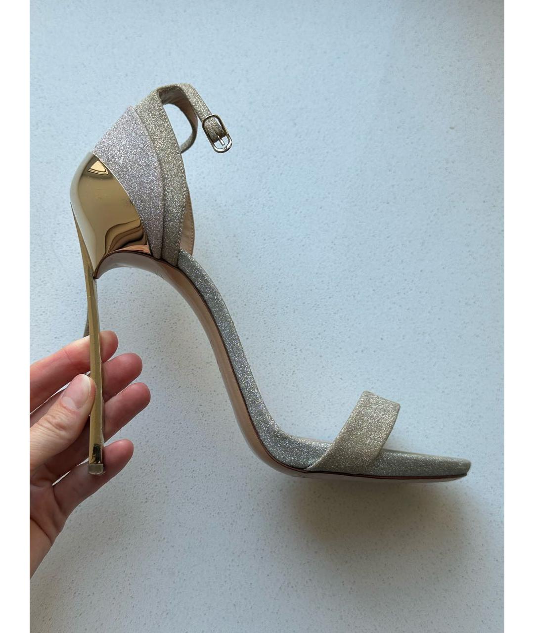 CASADEI Золотые босоножки, фото 6