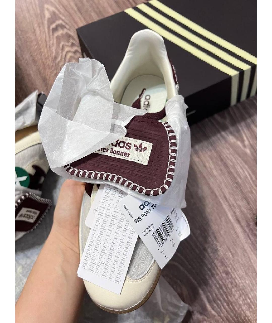 ADIDAS Бежевые текстильные кроссовки, фото 6