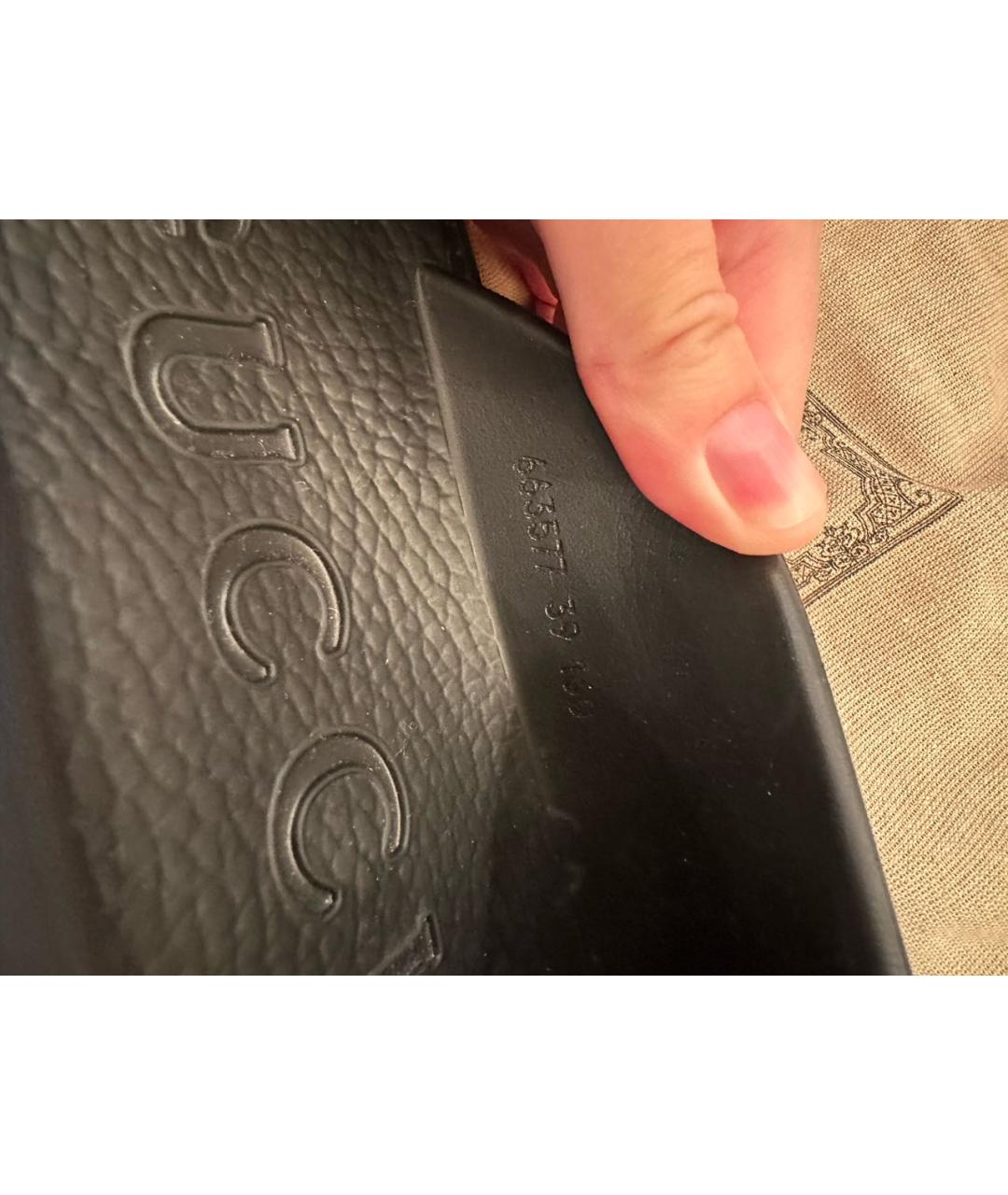 GUCCI Черные резиновые мюли, фото 4