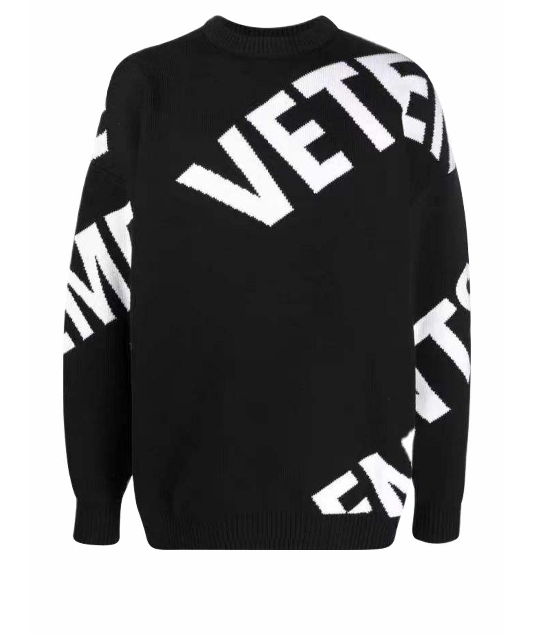 VETEMENTS Черный шерстяной джемпер / свитер, фото 1