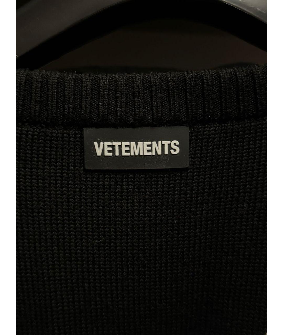 VETEMENTS Черный шерстяной джемпер / свитер, фото 2
