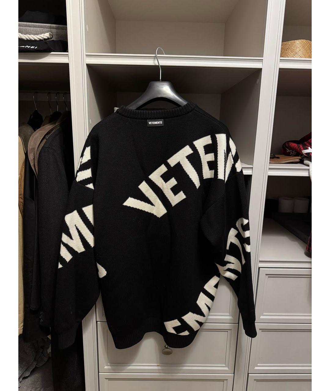 VETEMENTS Черный шерстяной джемпер / свитер, фото 7