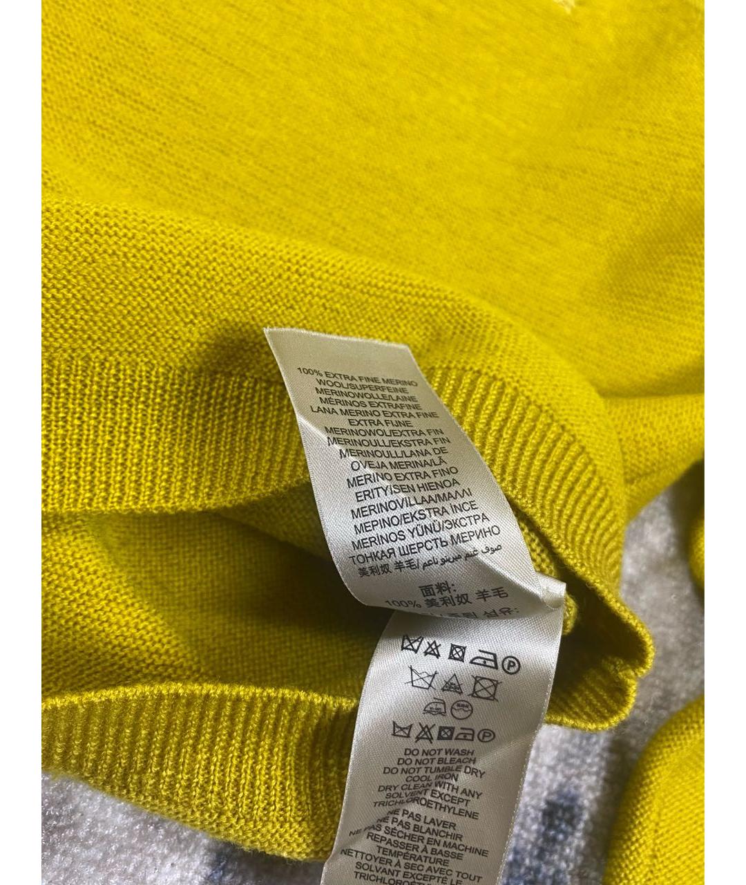 BURBERRY Горчичный шерстяной джемпер / свитер, фото 6
