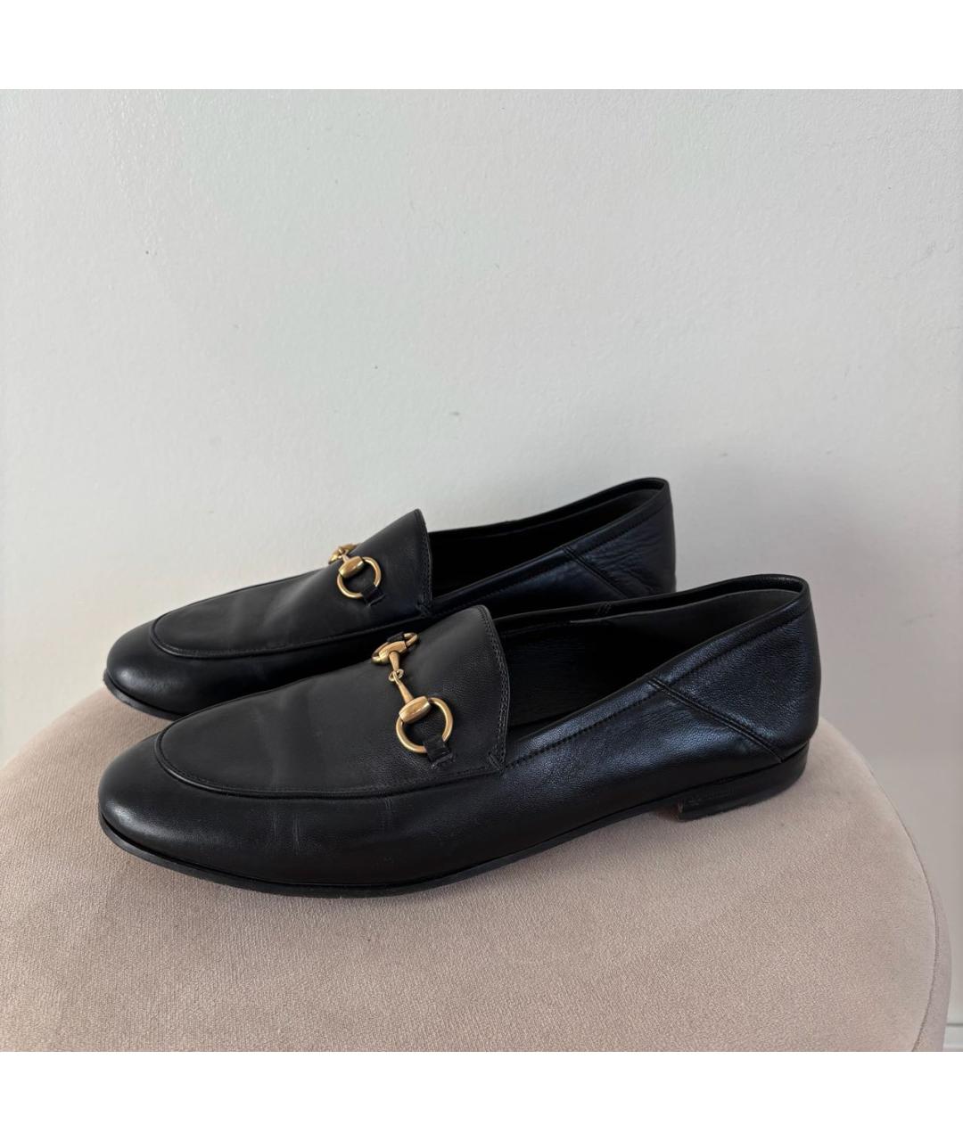 GUCCI Черные кожаные лоферы, фото 9