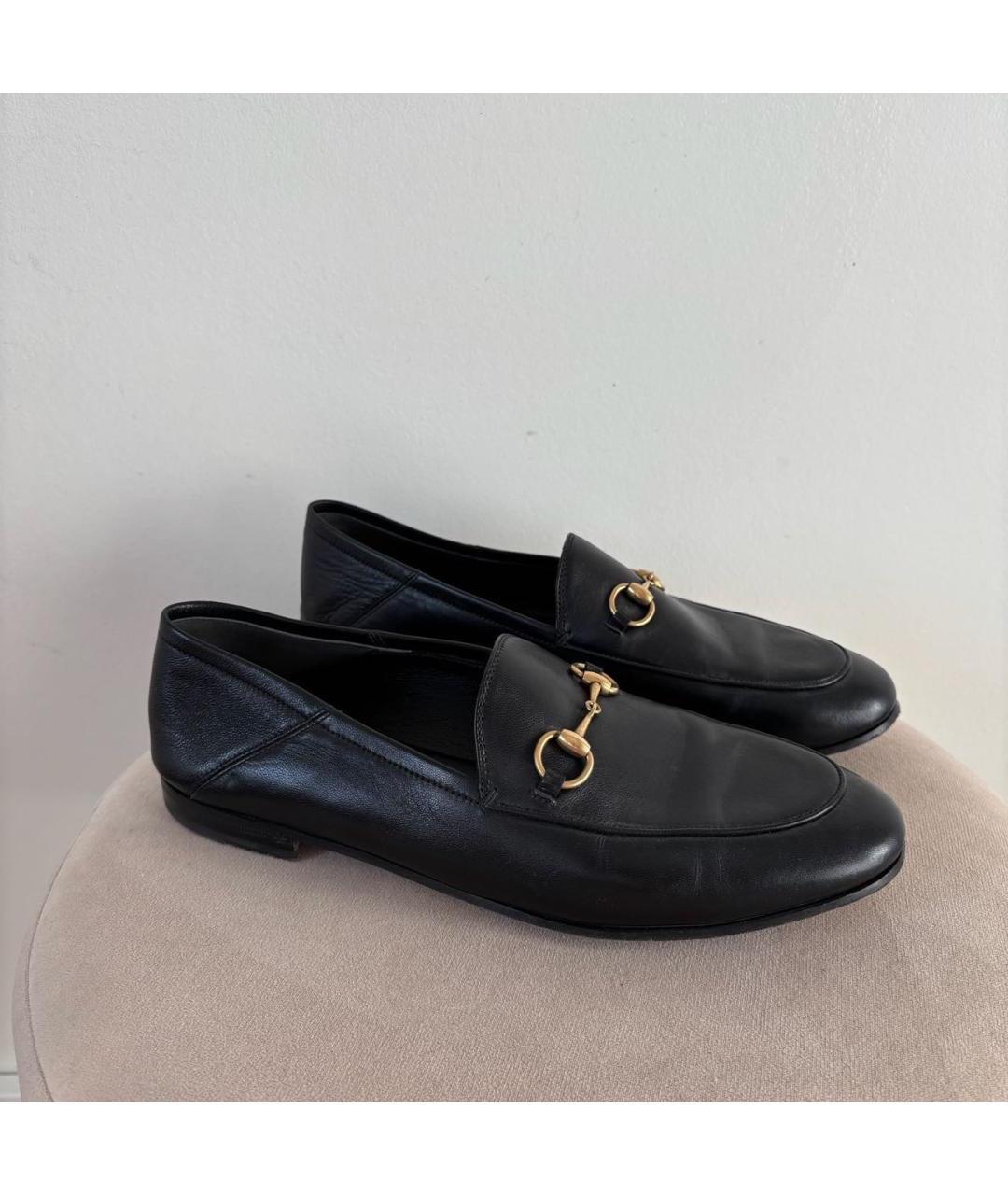 GUCCI Черные кожаные лоферы, фото 10
