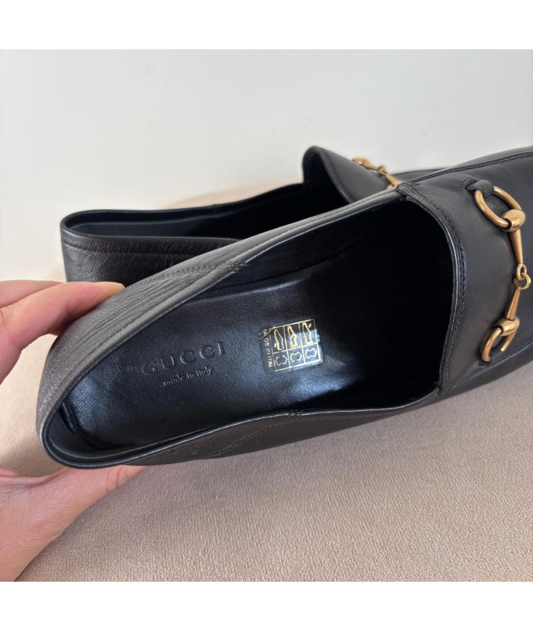 GUCCI Черные кожаные лоферы, фото 7