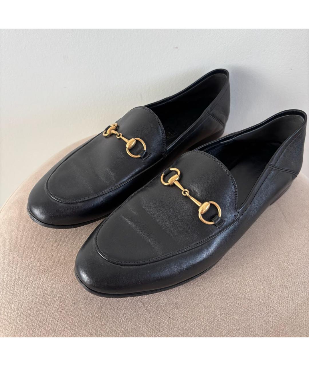 GUCCI Черные кожаные лоферы, фото 3