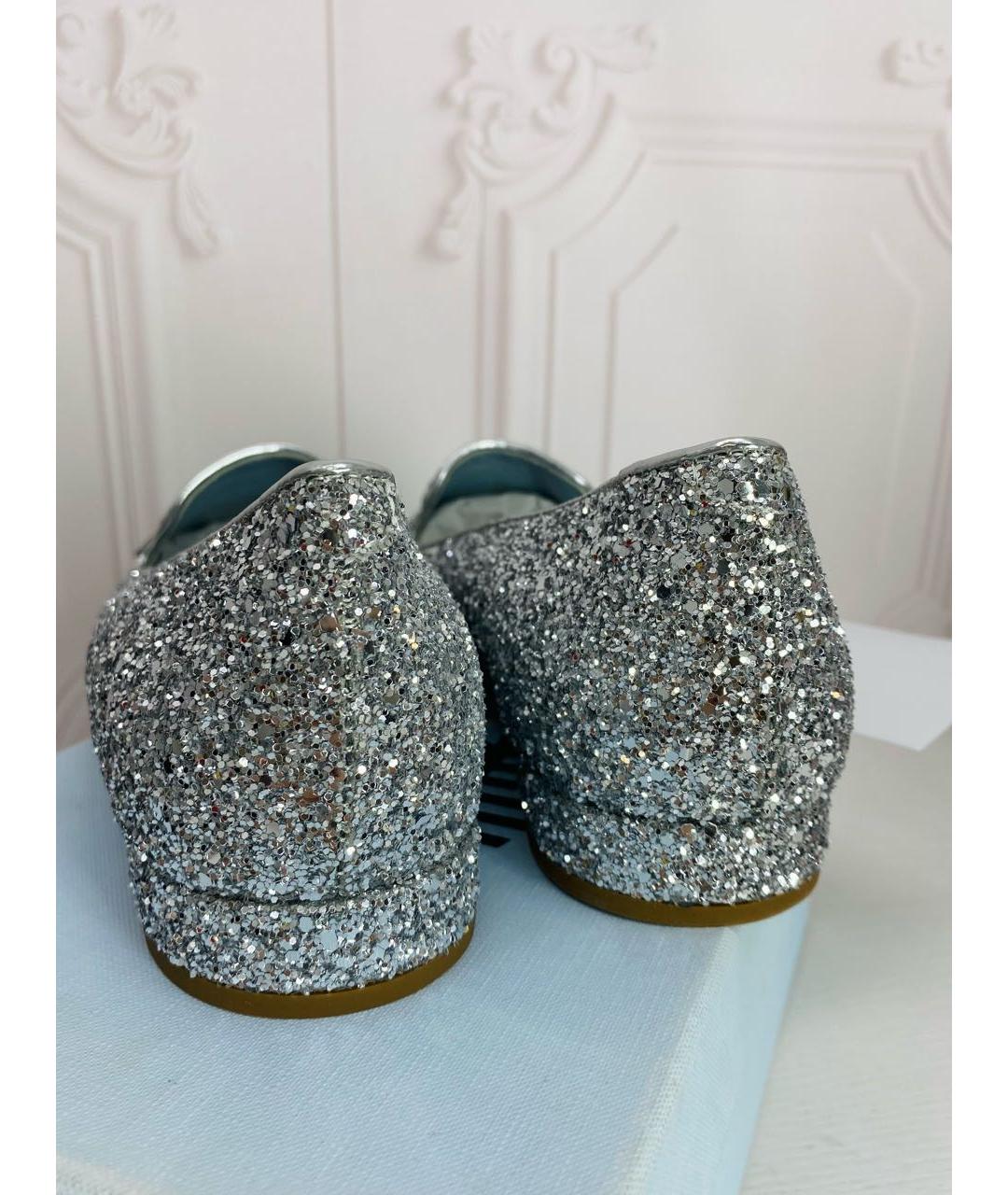 CHIARA FERRAGNI Серебряные кожаные туфли, фото 4