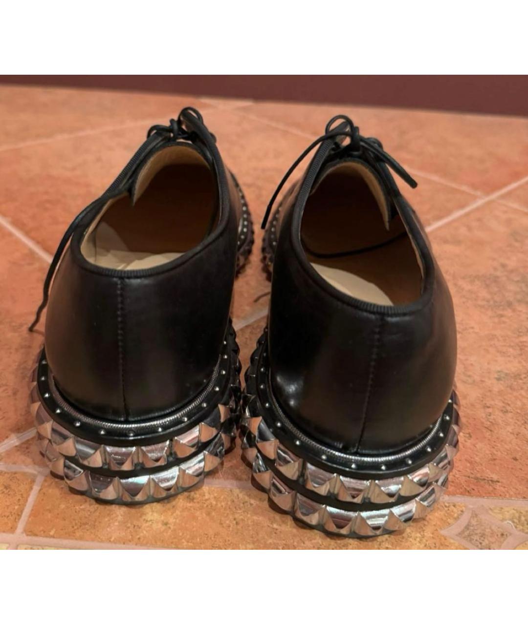 CHRISTIAN LOUBOUTIN Черные кожаные ботинки, фото 4