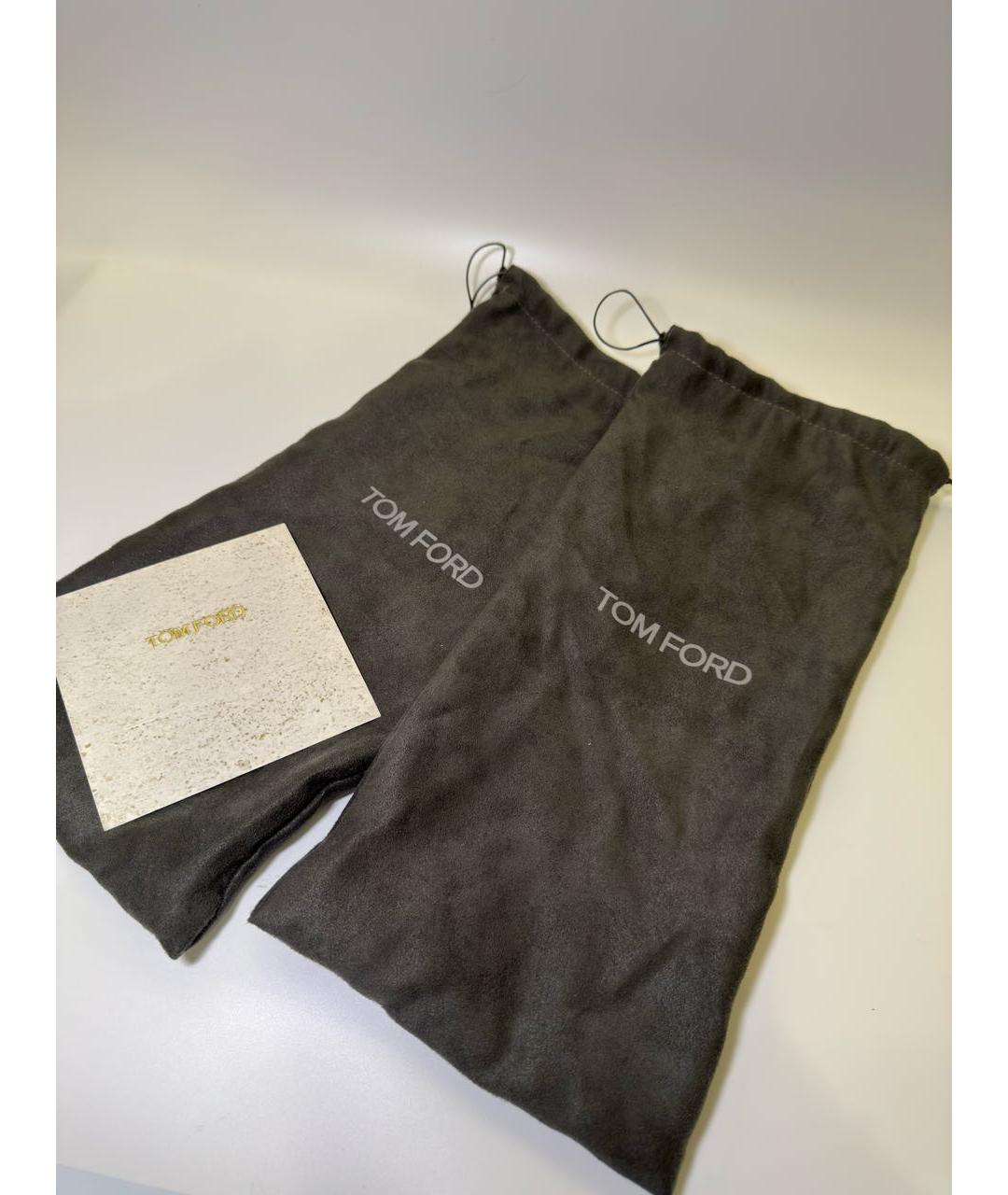 TOM FORD Коричневые кожаные лоферы, фото 5