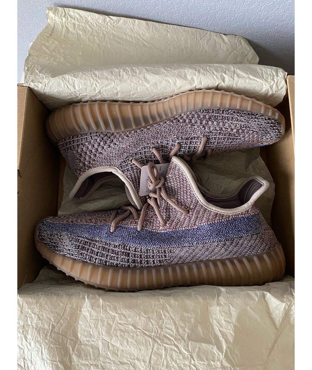 ADIDAS YEEZY Фиолетовые текстильные низкие кроссовки / кеды, фото 2