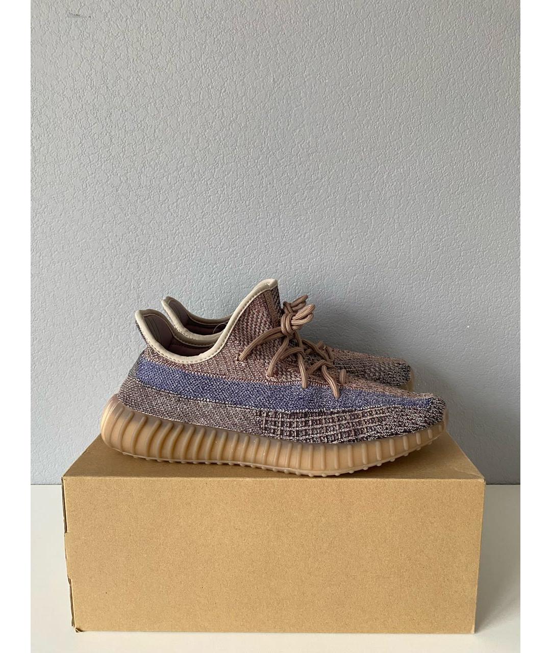 ADIDAS YEEZY Фиолетовые текстильные низкие кроссовки / кеды, фото 4