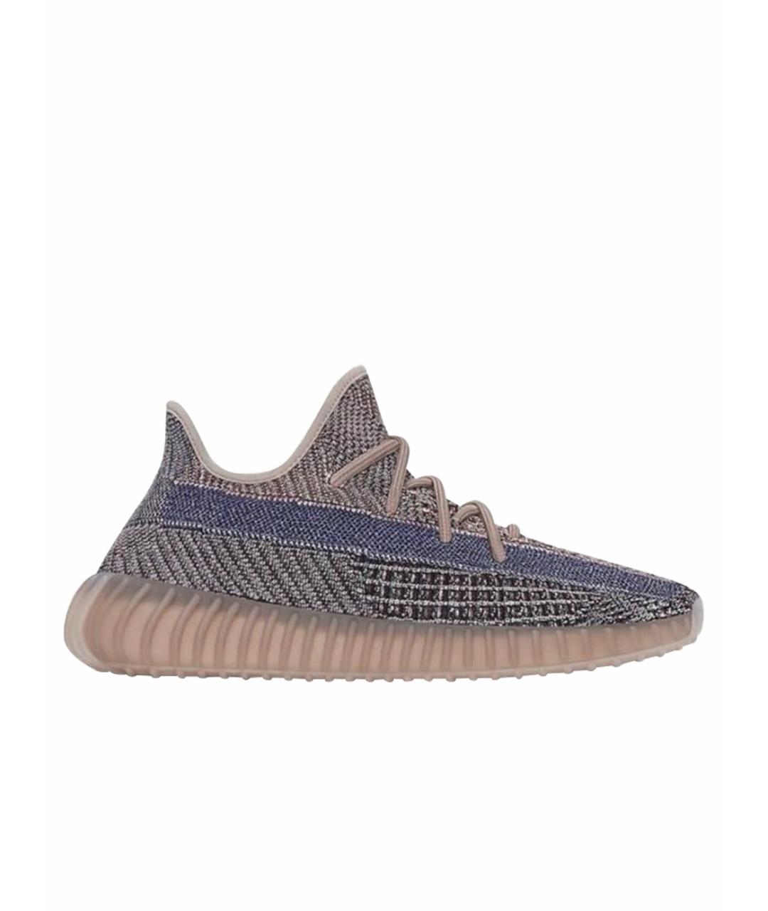 ADIDAS YEEZY Фиолетовые текстильные низкие кроссовки / кеды, фото 1
