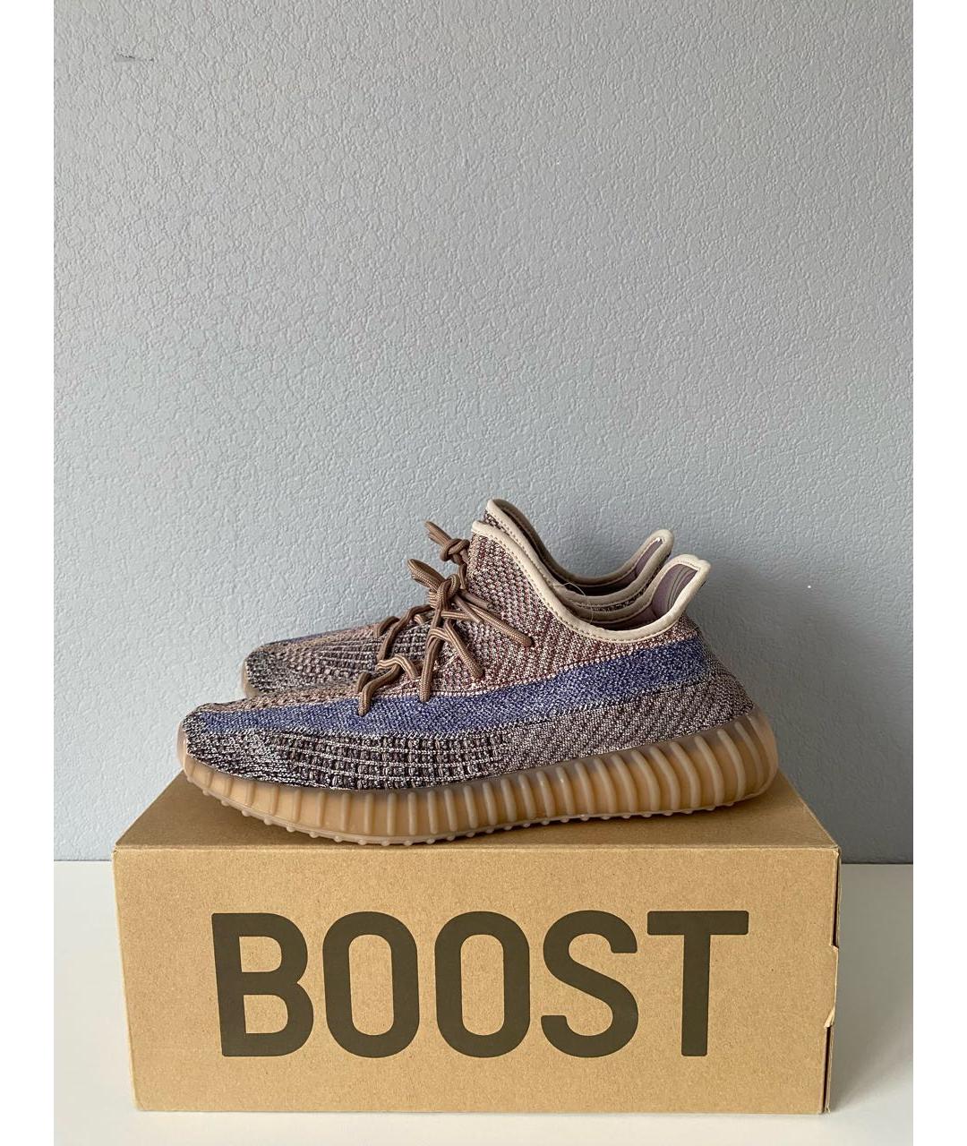 ADIDAS YEEZY Фиолетовые текстильные низкие кроссовки / кеды, фото 3