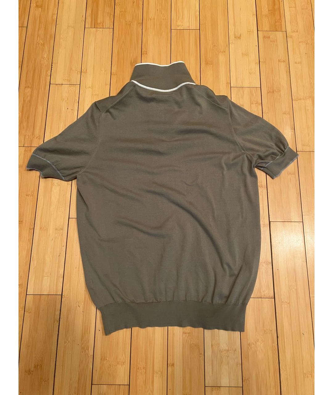 BRUNELLO CUCINELLI Хаки хлопковый джемпер / свитер, фото 2
