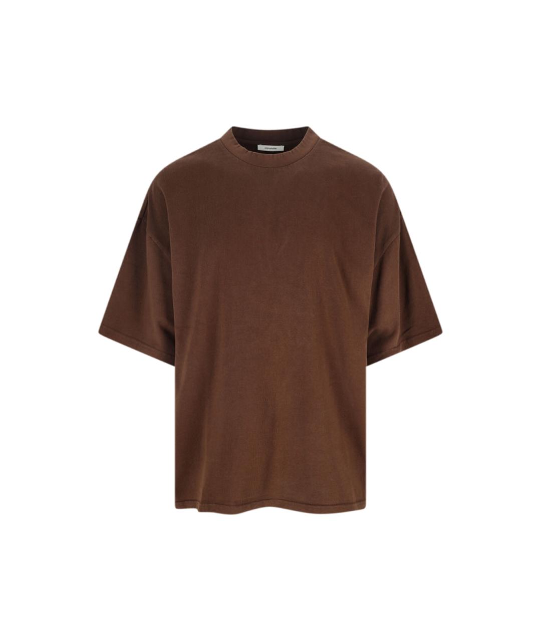 entire studios Коричневая хлопковая футболка, фото 1