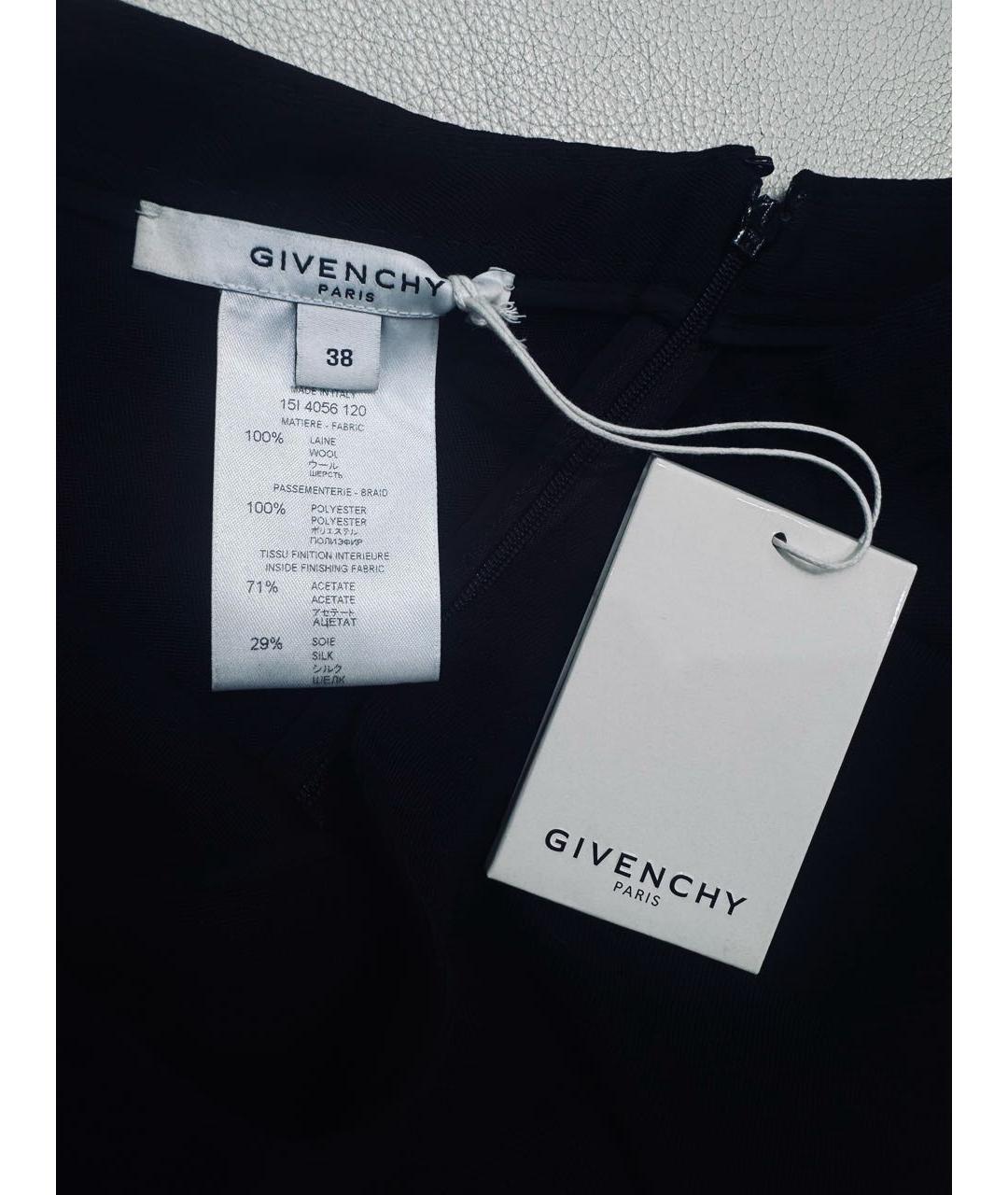 GIVENCHY Черная шерстяная юбка миди, фото 4