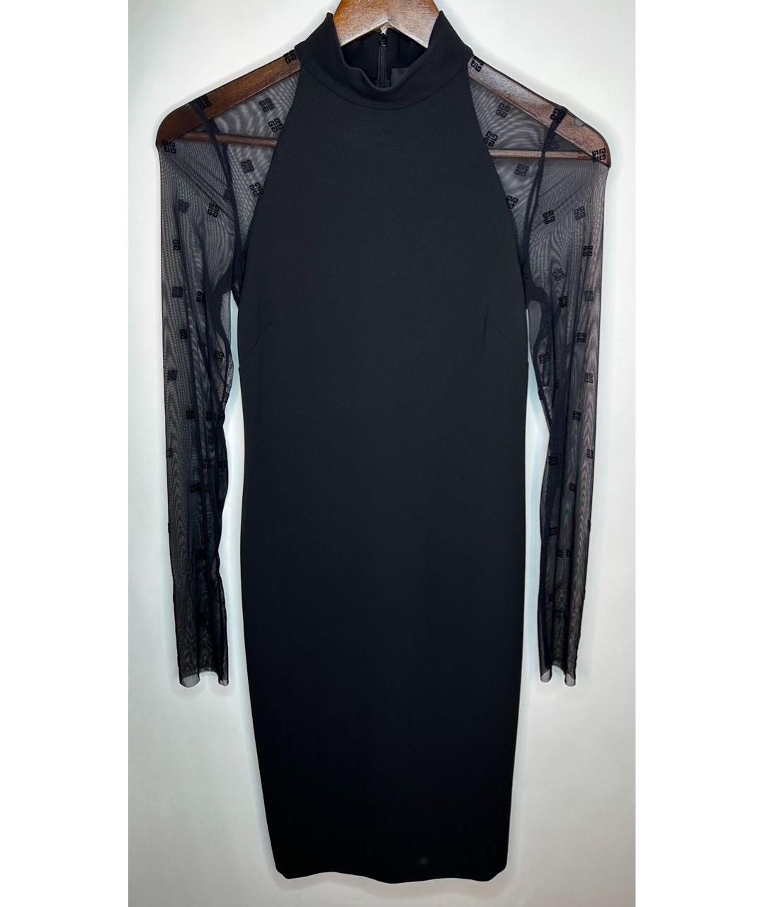 GIVENCHY Черное вискозное коктейльное платье, фото 3