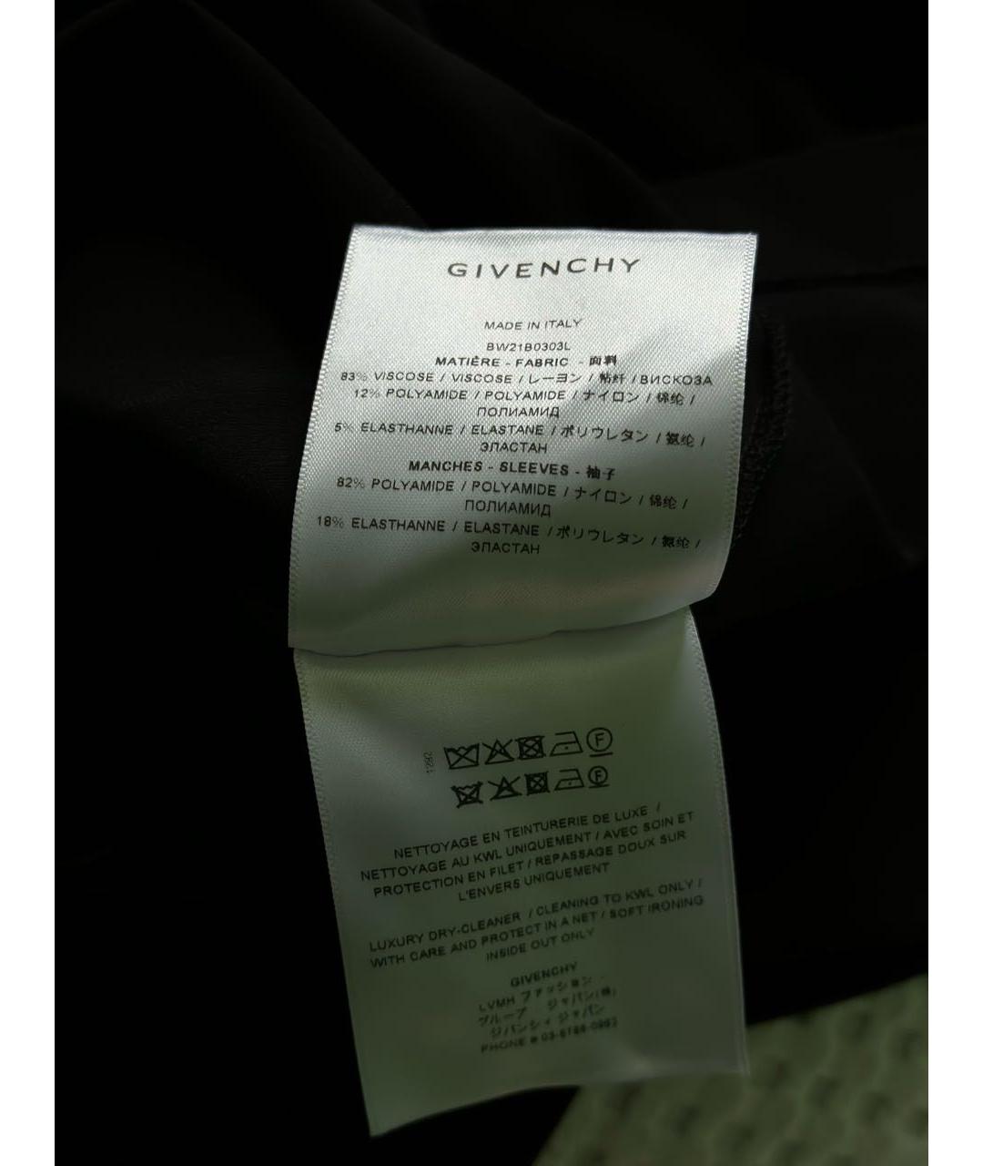 GIVENCHY Черное вискозное коктейльное платье, фото 7