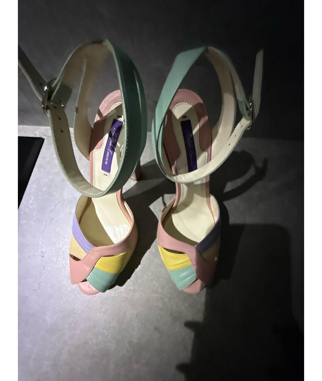 RALPH LAUREN Мульти кожаные босоножки, фото 3