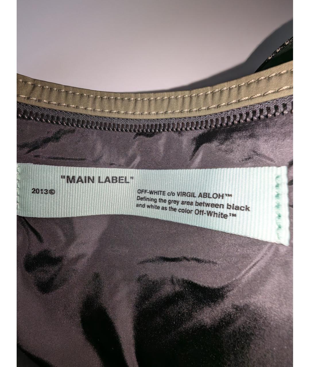 OFF-WHITE Зеленая синтетическая поясная сумка, фото 6