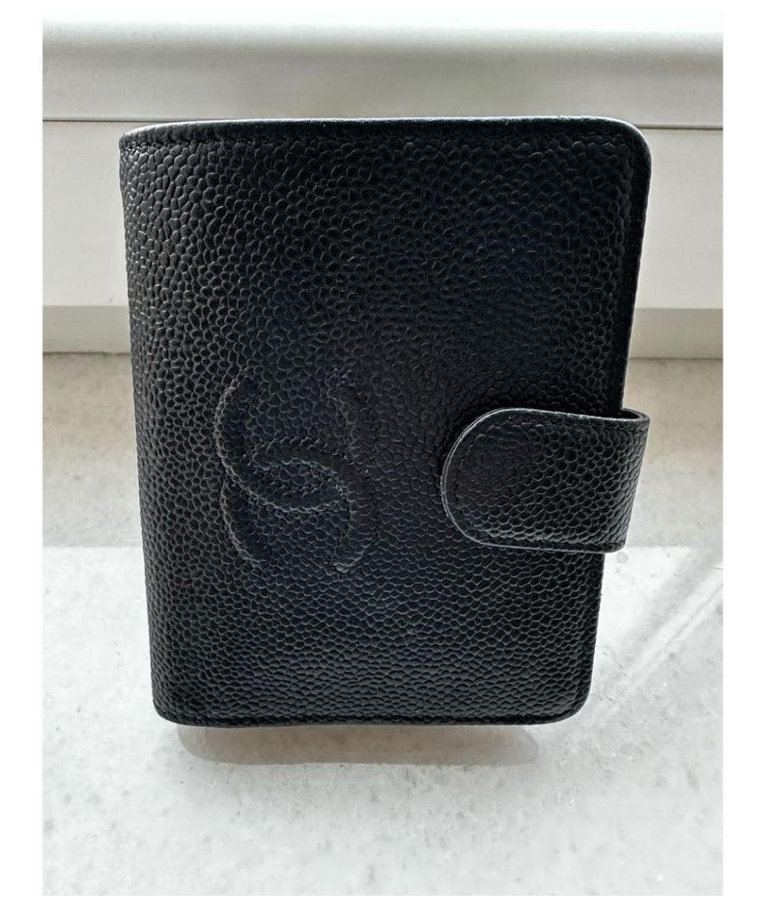 CHANEL Черный кожаный кошелек, фото 2