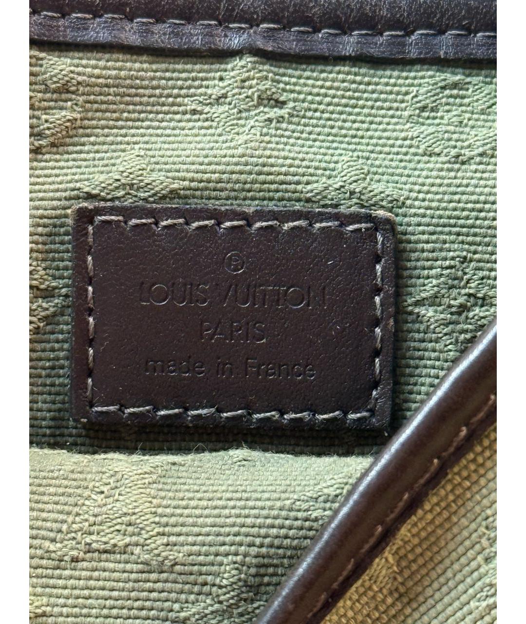 LOUIS VUITTON Зеленая деним сумка через плечо, фото 8