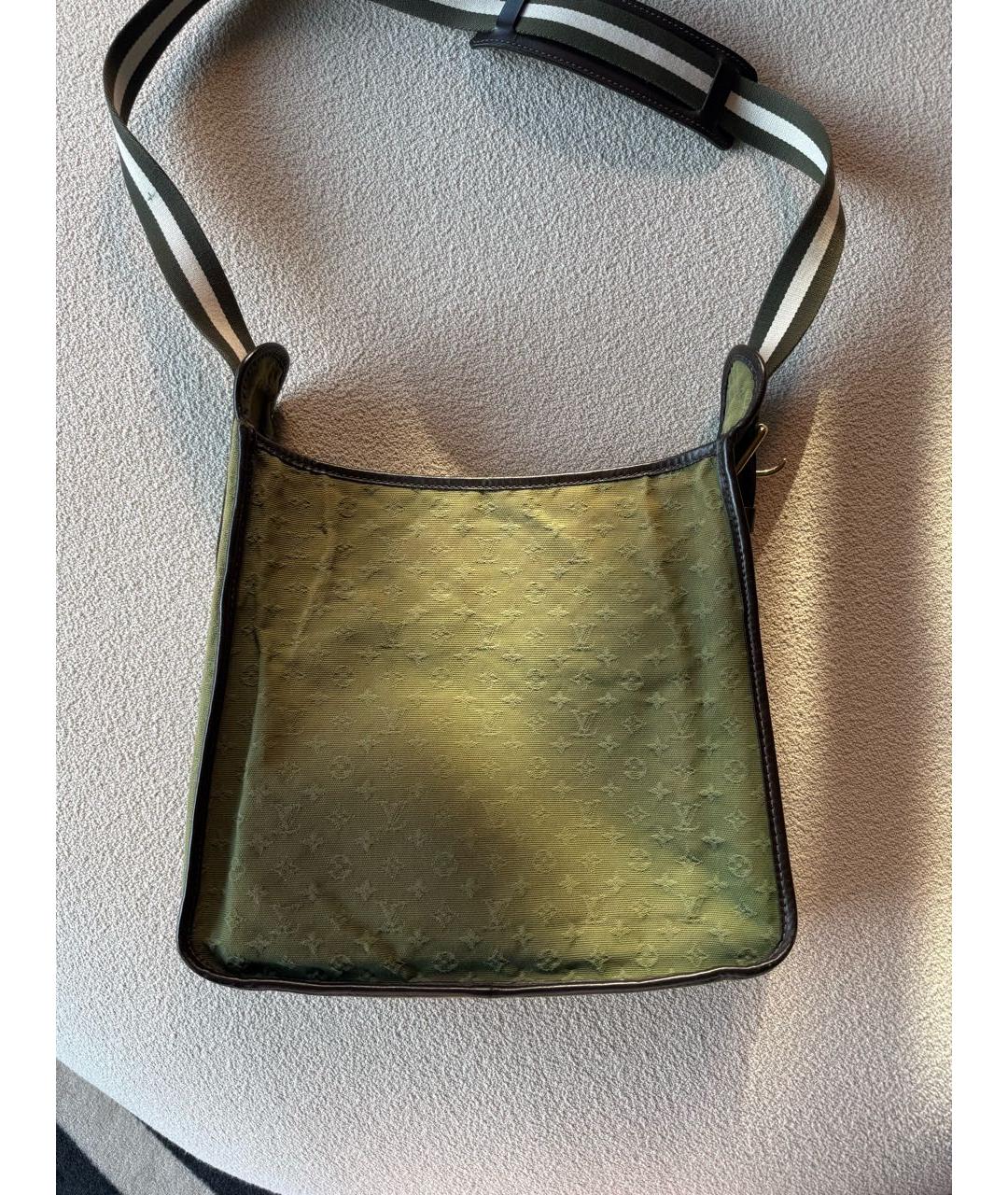 LOUIS VUITTON Зеленая деним сумка через плечо, фото 3