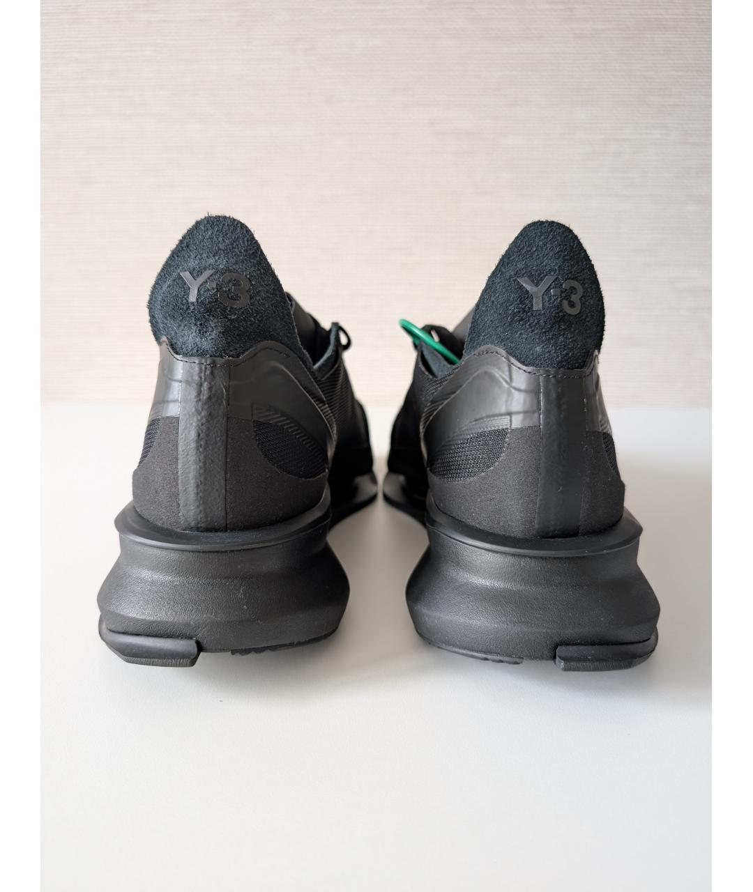 Y-3 Черные замшевые низкие кроссовки / кеды, фото 3