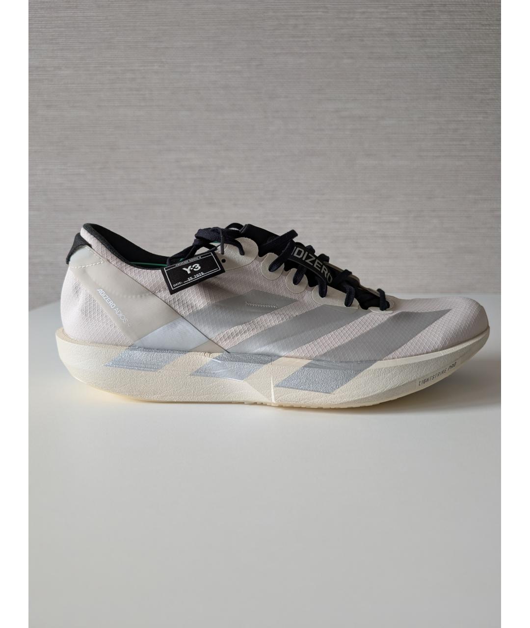 Y-3 Белые синтетические низкие кроссовки / кеды, фото 10