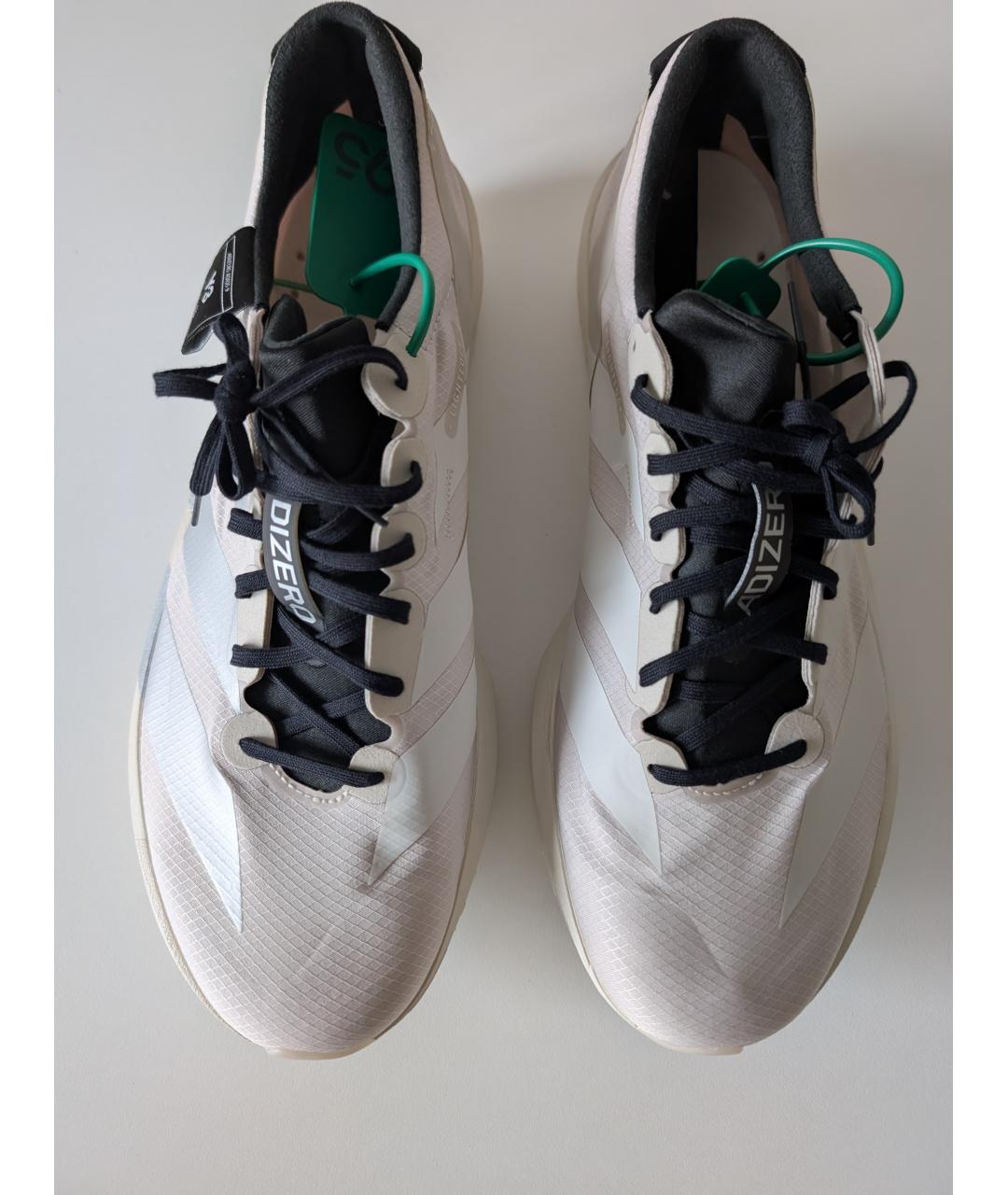 Y-3 Белые синтетические низкие кроссовки / кеды, фото 2