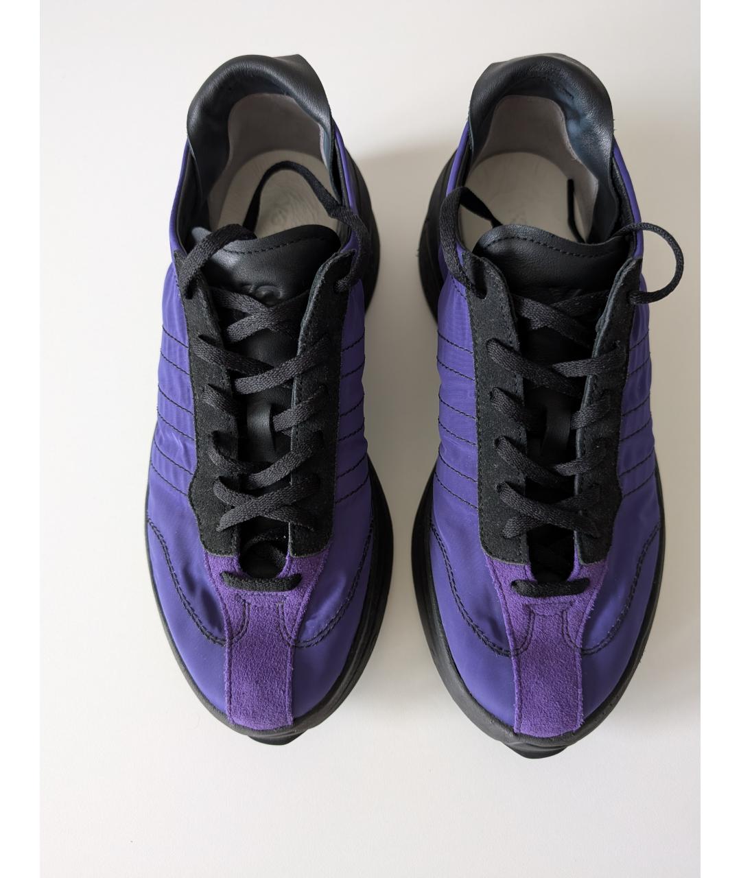 Y-3 Фиолетовые синтетические низкие кроссовки / кеды, фото 2