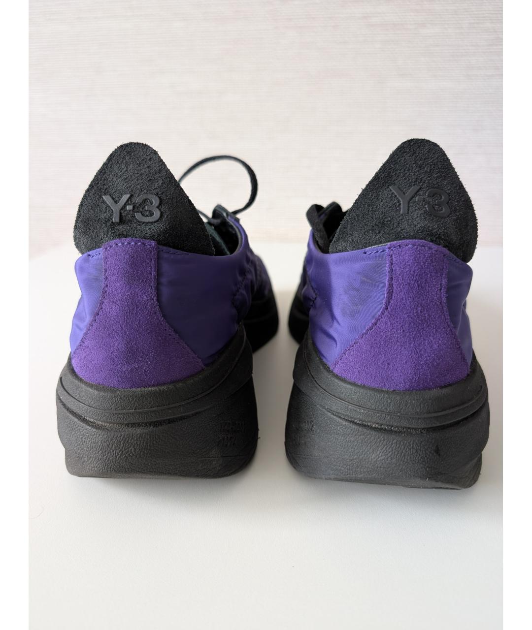 Y-3 Фиолетовые синтетические низкие кроссовки / кеды, фото 5