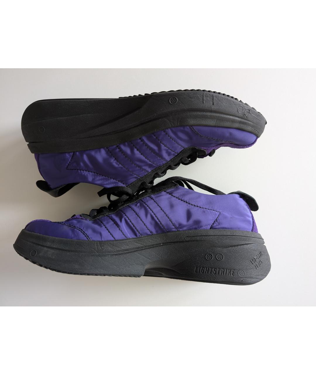 Y-3 Фиолетовые синтетические низкие кроссовки / кеды, фото 4