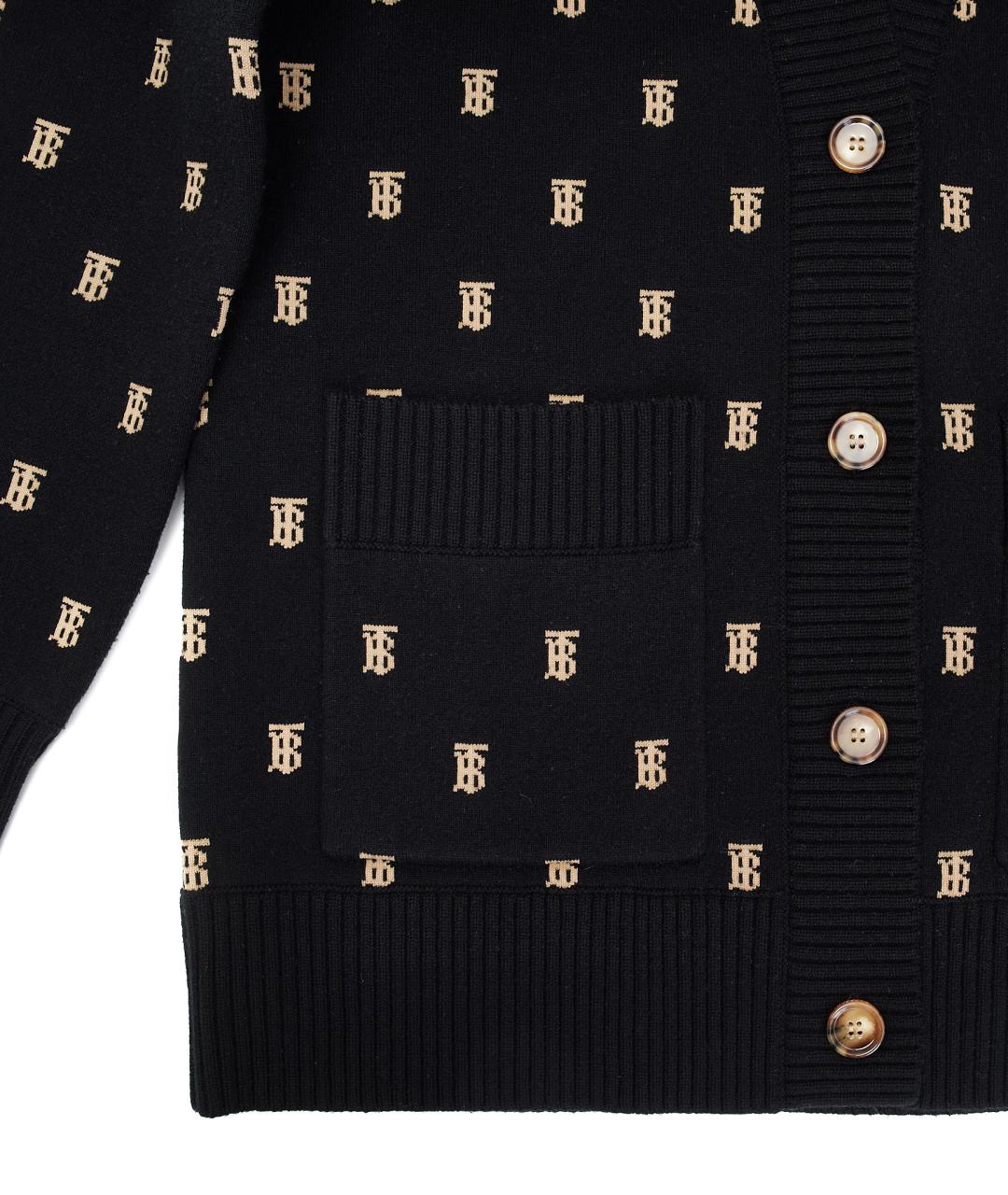 BURBERRY Черный шерстяной кардиган, фото 4