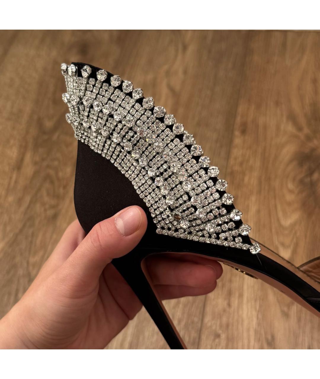 AQUAZZURA Черные кожаные туфли, фото 6