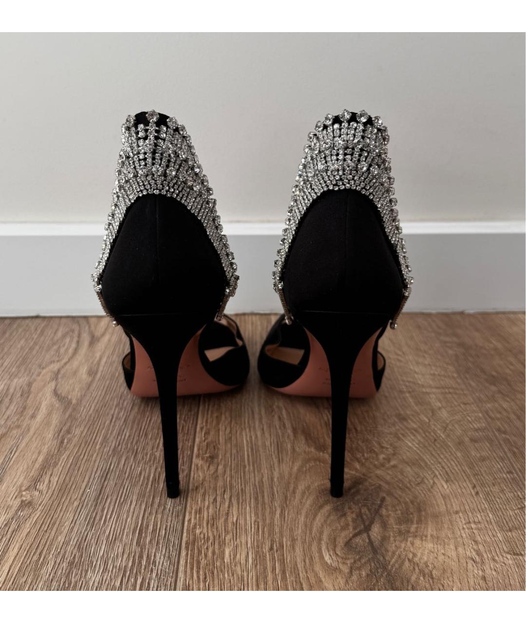 AQUAZZURA Черные кожаные туфли, фото 3