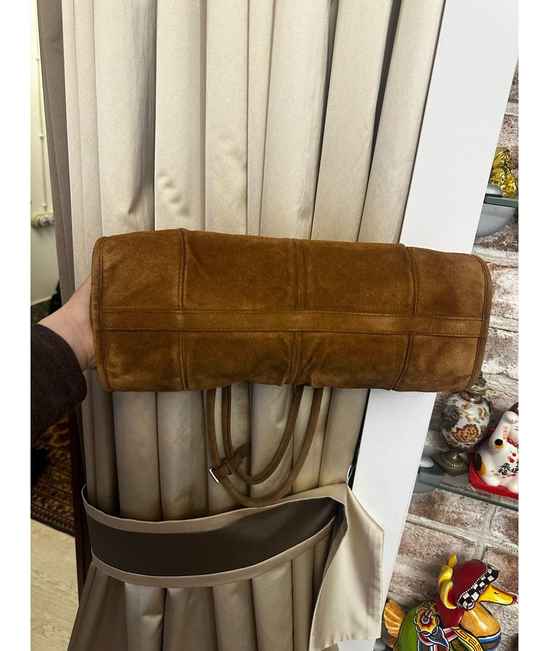 PRADA Коричневая замшевая сумка через плечо, фото 4