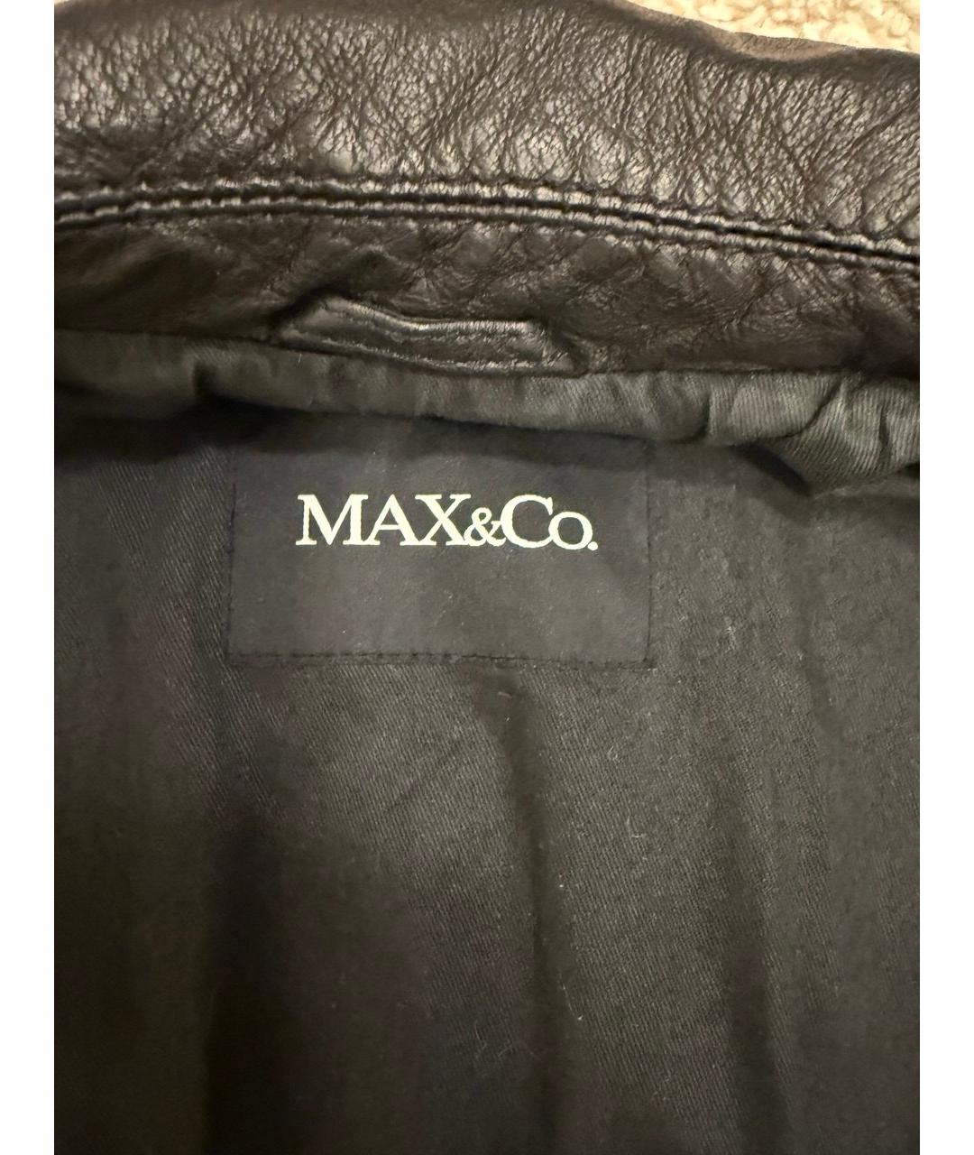 MAX MARA Черная кожаная куртка, фото 3