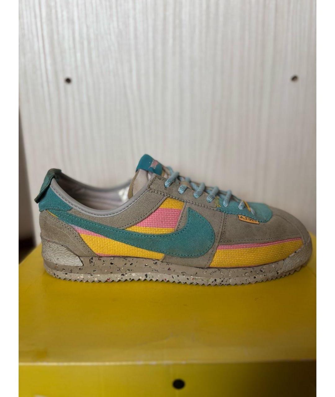 NIKE Серые замшевые низкие кроссовки / кеды, фото 7