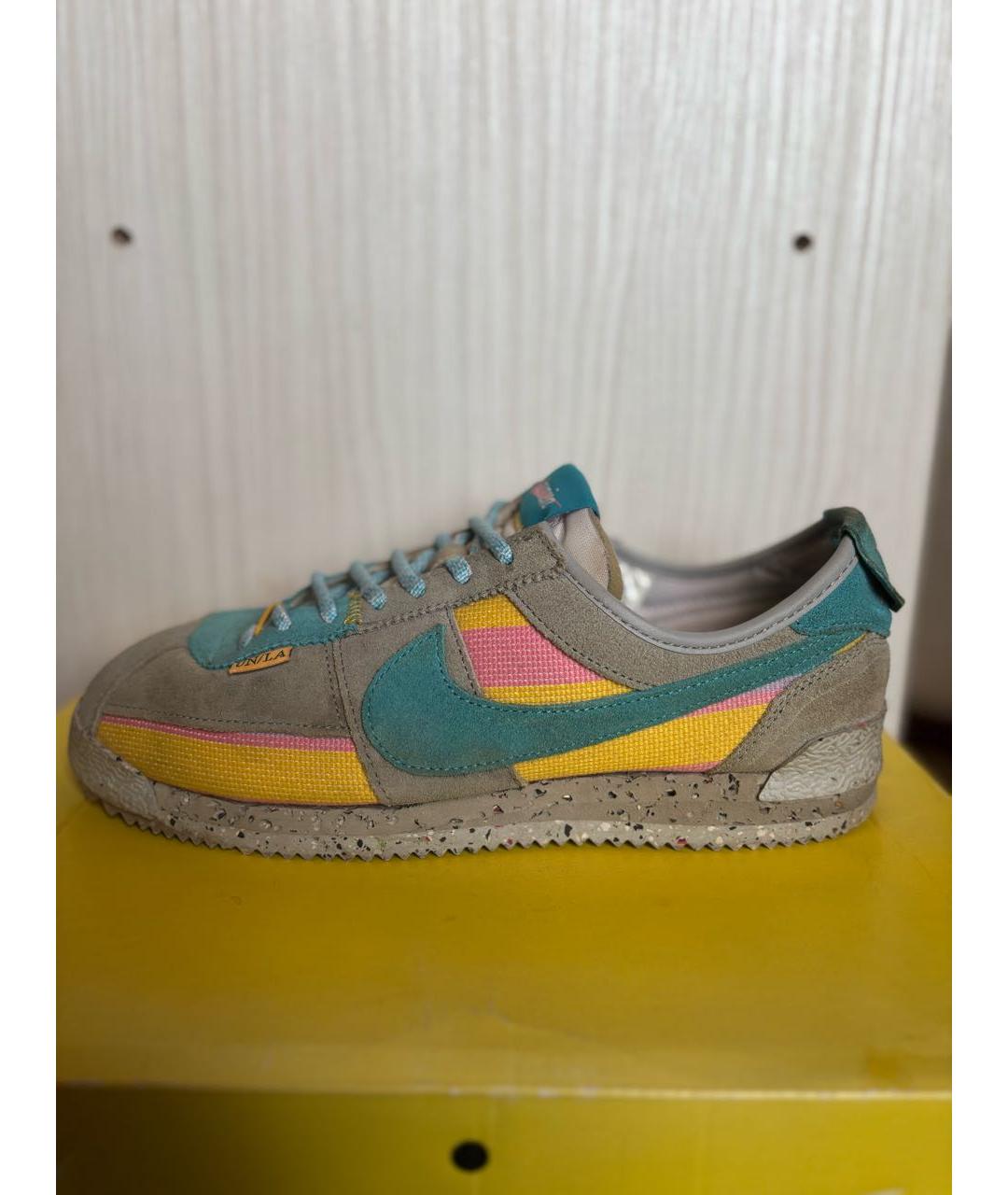 NIKE Серые замшевые низкие кроссовки / кеды, фото 6