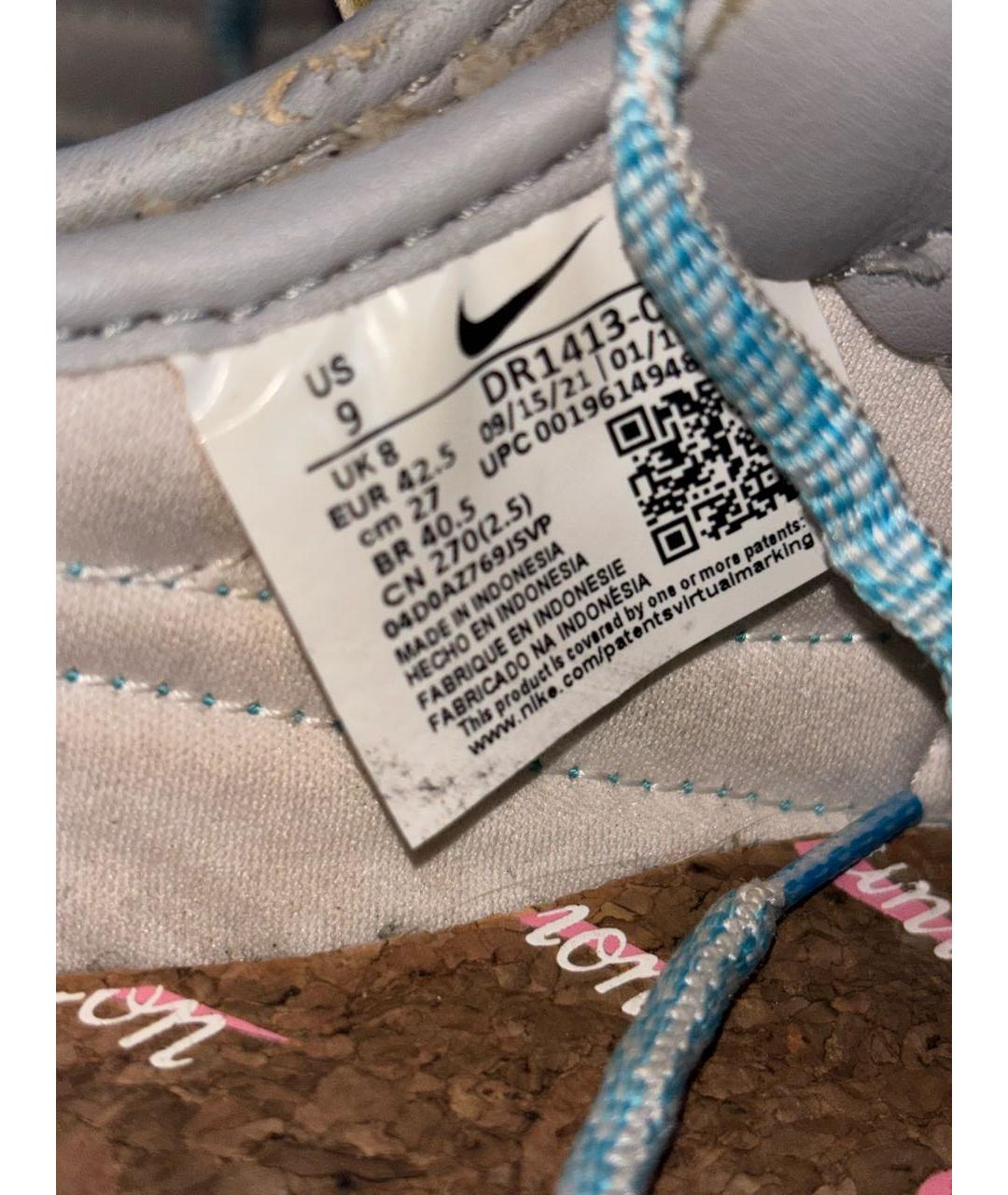 NIKE Серые замшевые низкие кроссовки / кеды, фото 5