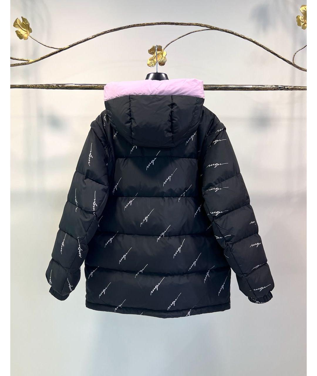 MSGM Черная полиэстеровая куртка, фото 2