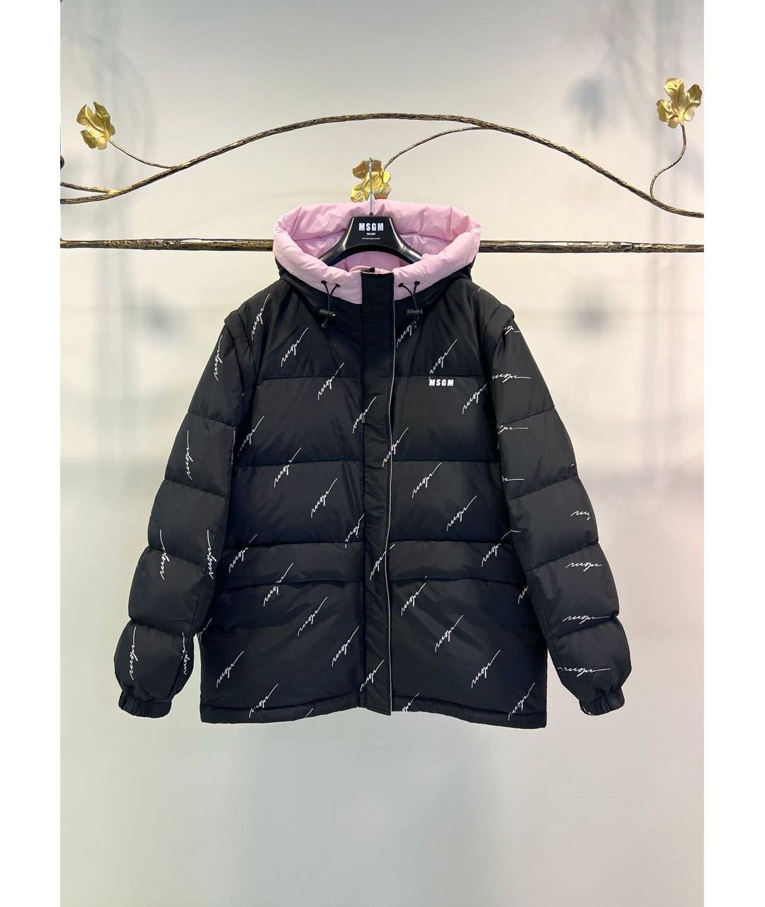 MSGM Черная полиэстеровая куртка, фото 7