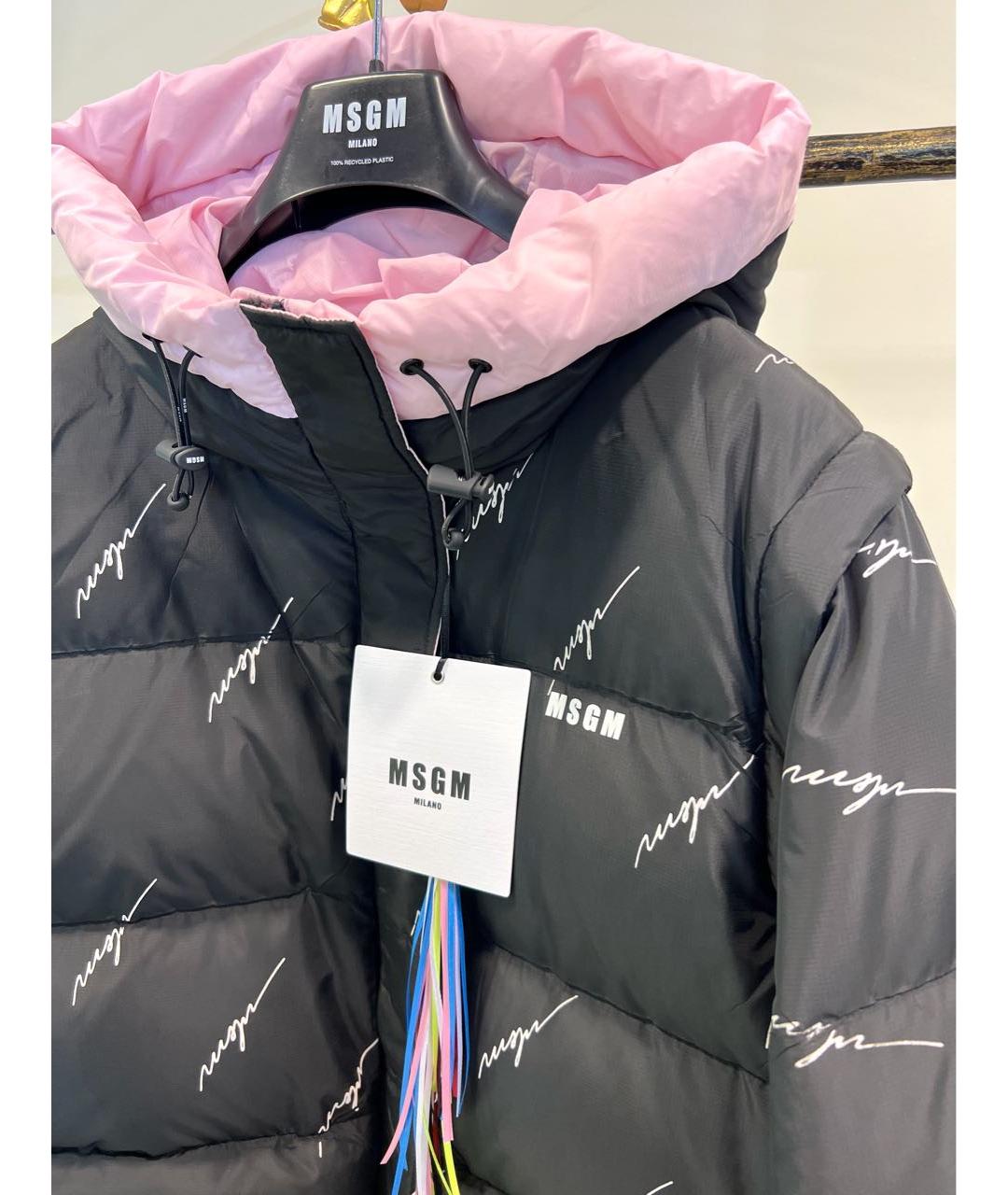 MSGM Черная полиэстеровая куртка, фото 3