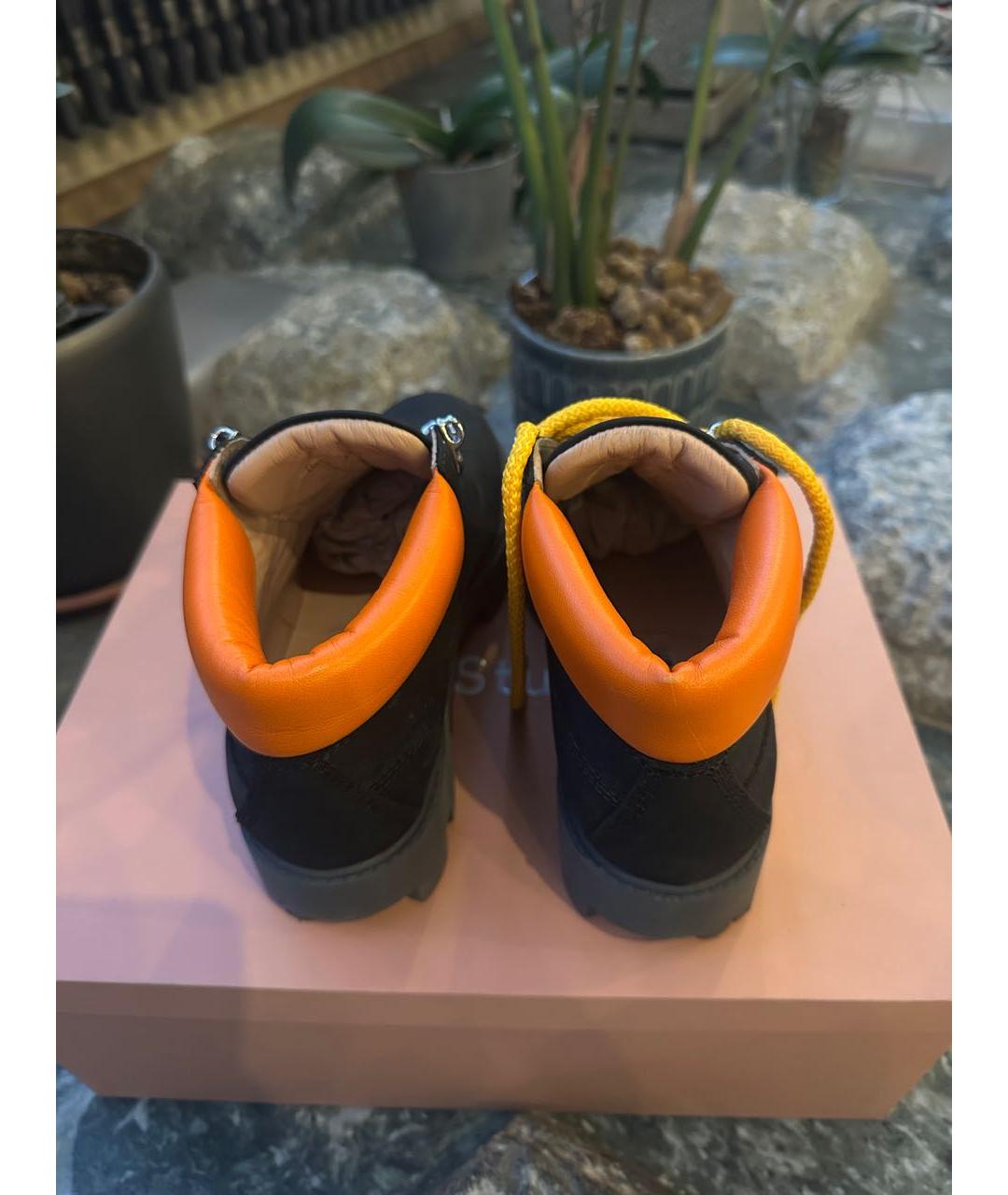 ACNE STUDIOS Черные кожаные ботинки, фото 4